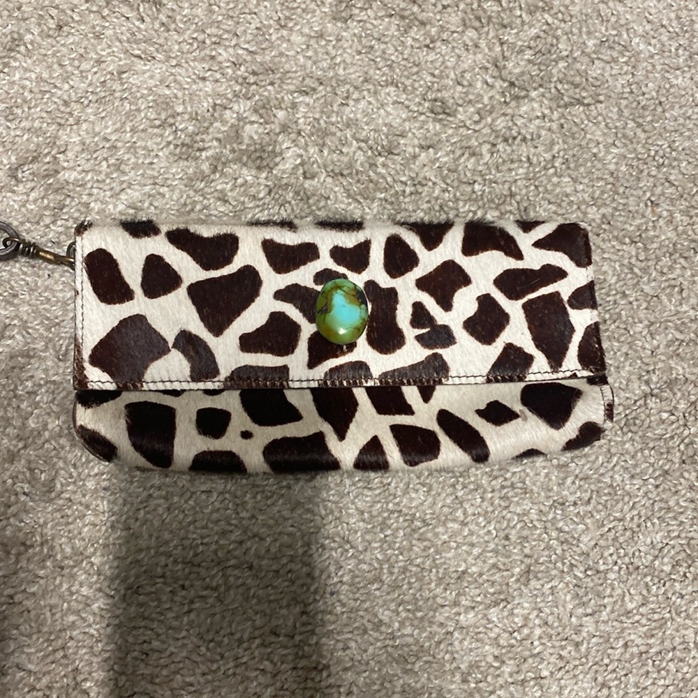 Animal print wristlet